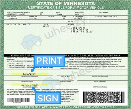How to Sign Your Title in Eden Prairie