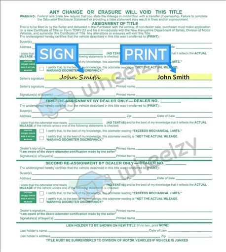 How to Sign Your Title in New Hampshire