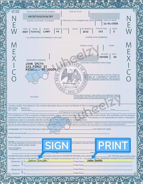 How to Sign Your Title in Las Cruces