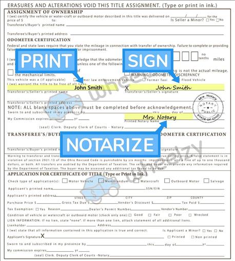 How to Sign Your Title in Stow (image)