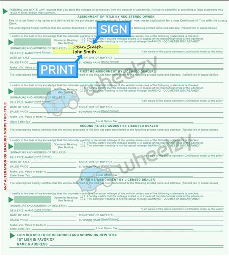 How to Sign Your Title in Collierville