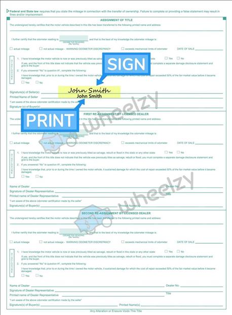 How to Sign Your Title in Cedar Falls