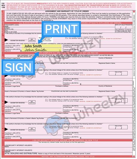 How to Sign Your Title in Gainesville