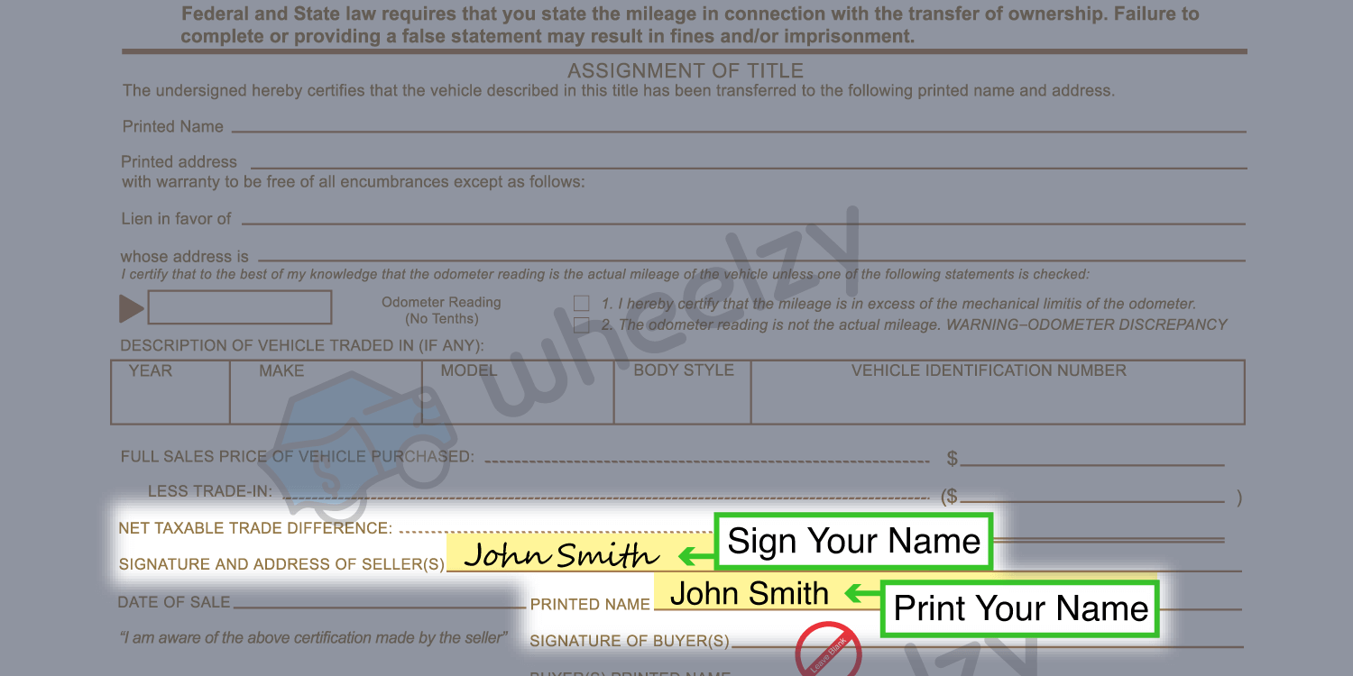 How to Sign Your Title in Arkansas (image)