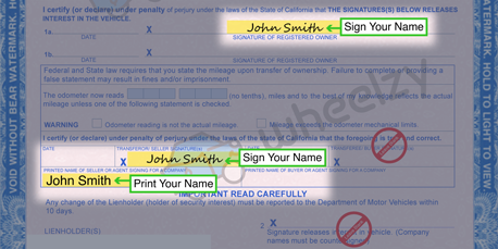 How to Sign Your Title in Union City (image)