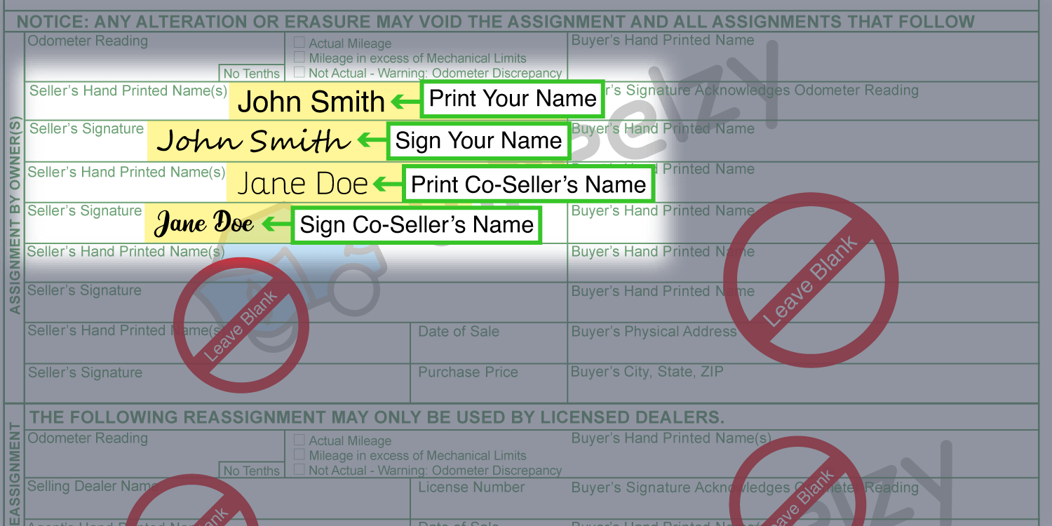 How to Sign Your Title in Colorado (image)