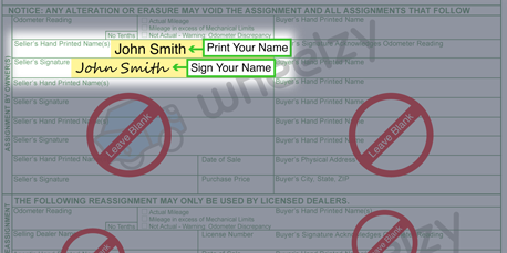 How to Sign Your Title in Colorado (image)