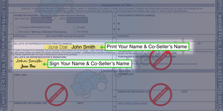 How to Sign Your Title in Post Falls (image)