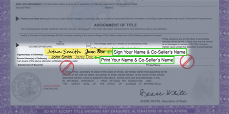 How to Sign Your Title in Illinois (image)