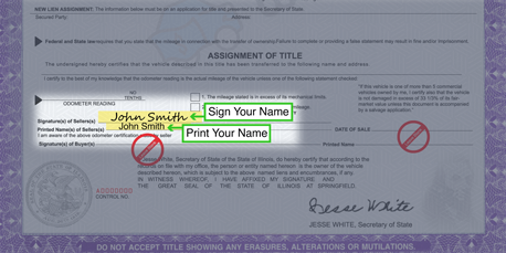 How to Sign Your Title in Illinois (image)