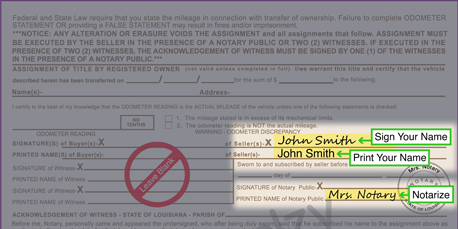 How to Sign Your Title in Shreveport (image)