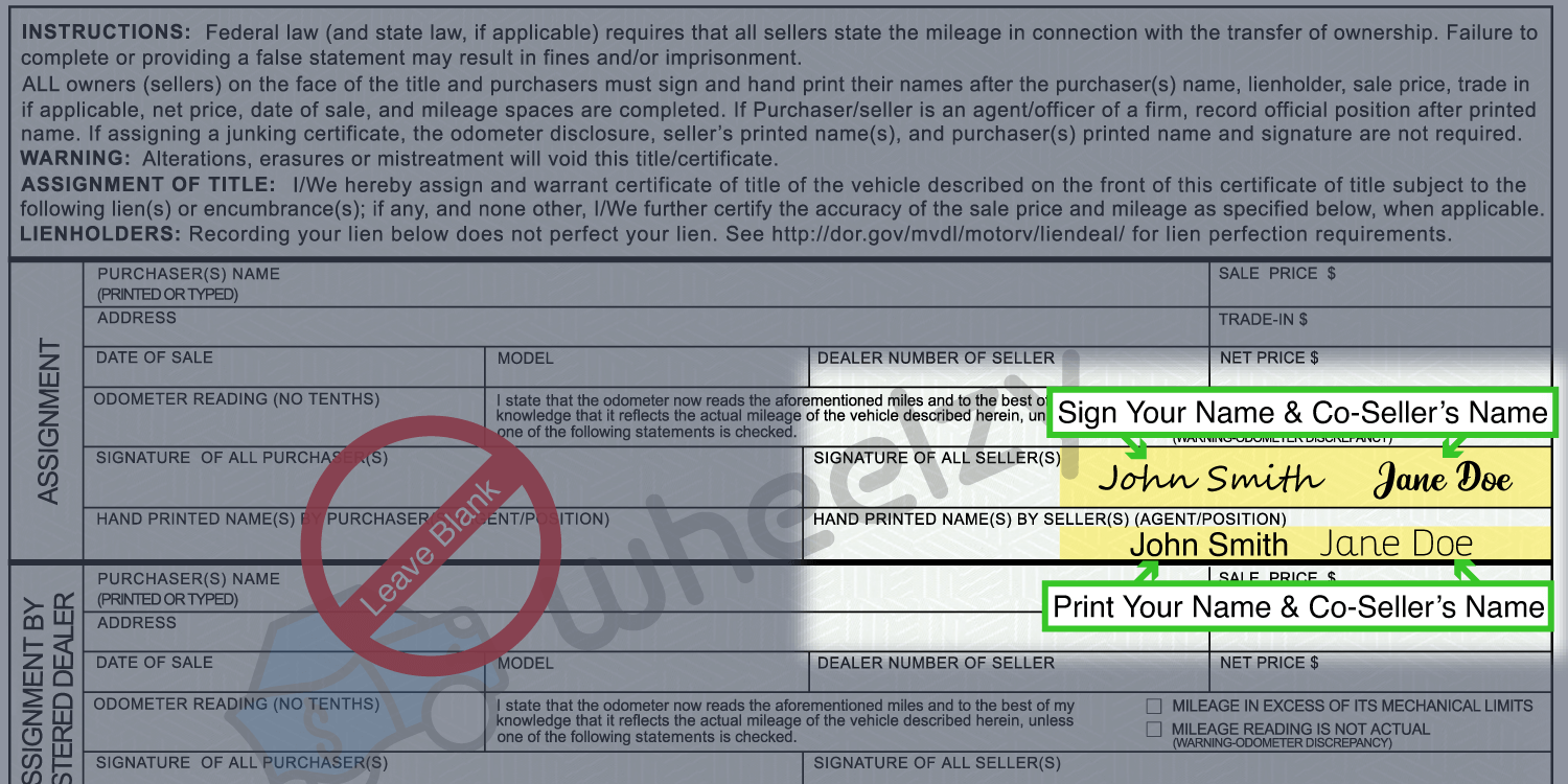 How to Sign Your Title in Missouri (image)