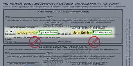 How to Sign Your Title in Mississippi (image)