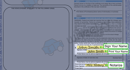 How to Sign Your Title in Montana (image)