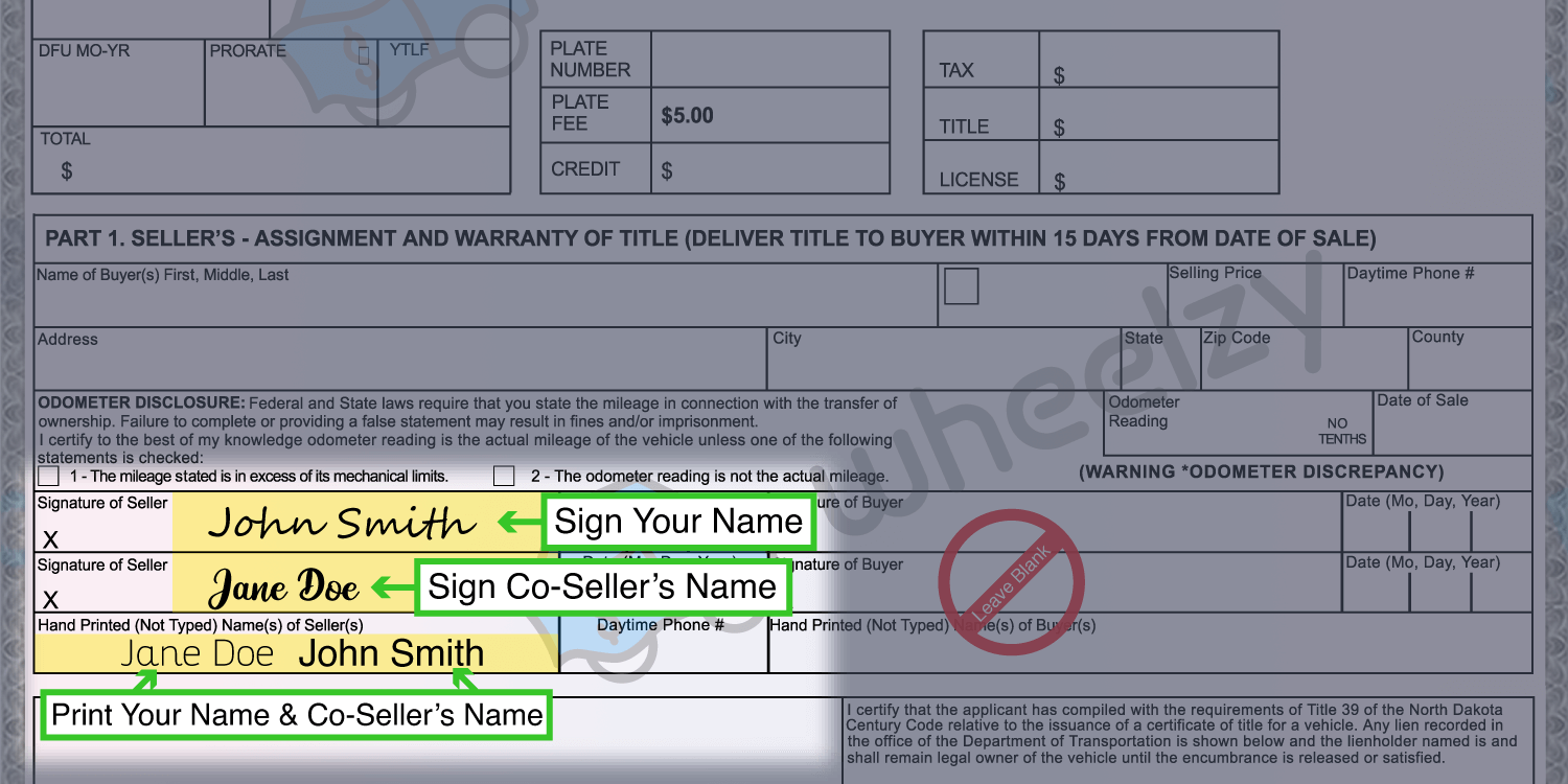 How to Sign Your Title in North Dakota (image)