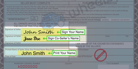 How to Sign Your Title in Nebraska (image)