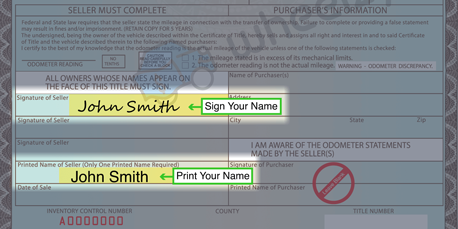 How to Sign Your Title in Nebraska (image)