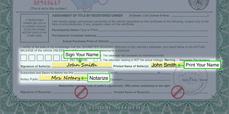 How to Sign Your Title in Bartlesville (image)