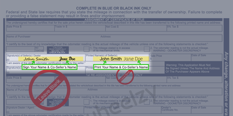 How to Sign Your Title in West Virginia (image)