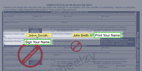 How to Sign Your Title in West Virginia (image)